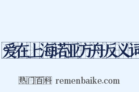 爱在上海诺亚方舟反义词是什么意思的图片